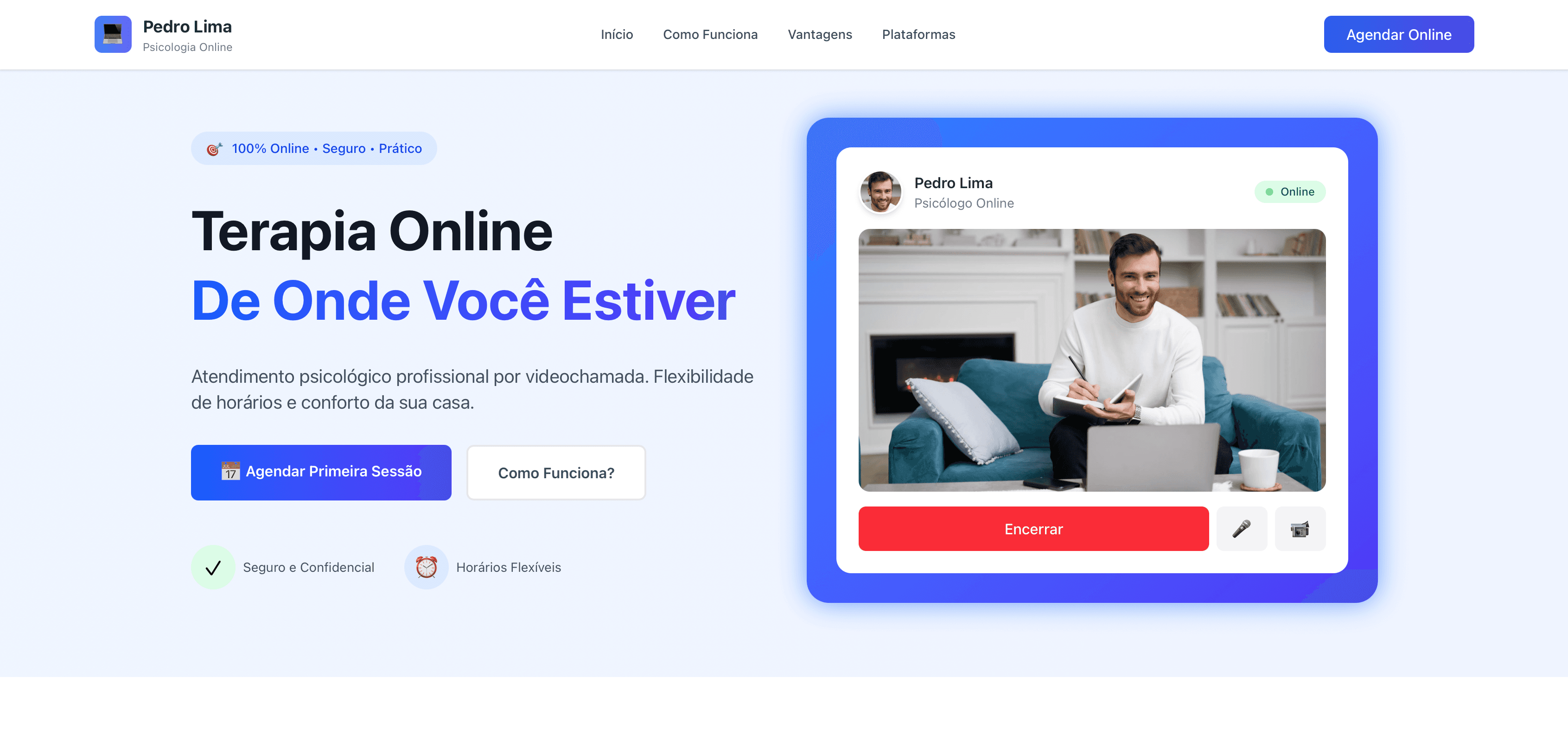 Modelo Online - Landing Page para Psicólogos